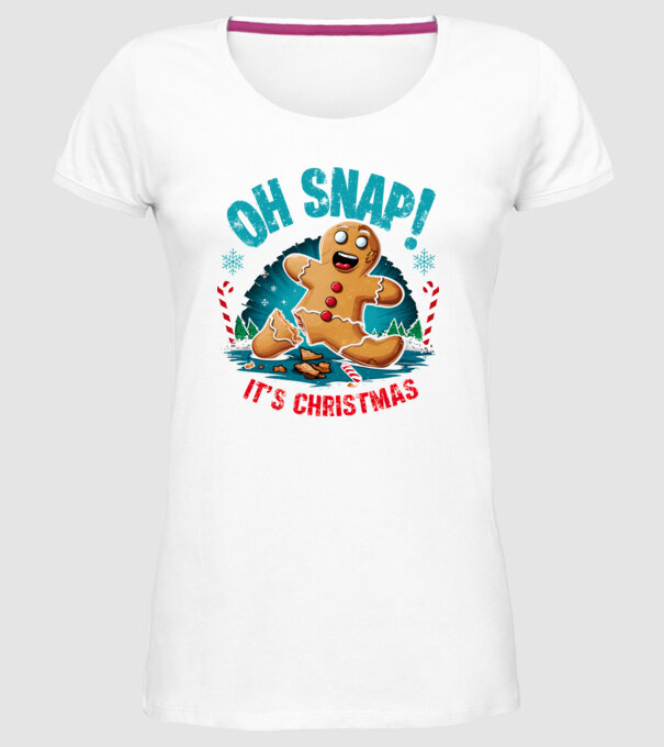 Oh snap! It's christmas Alb model alb pe tricou