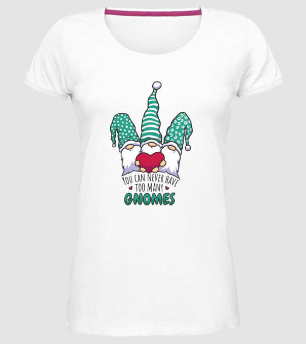 You can never have too many Gnomes model alb pe tricou