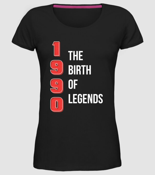 1990 the birth of legends model negru pe tricou