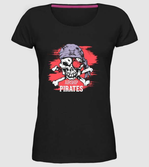 Airship Pirates - Pirat model negru pe tricou