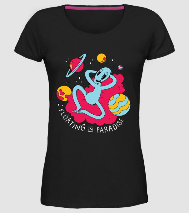 Alien Chill model negru pe tricou