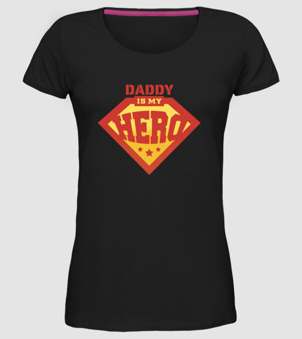 Tata este Supereroul meu model negru pe tricou