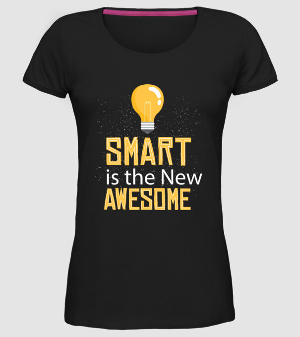 Smart este noul cool model negru pe tricou