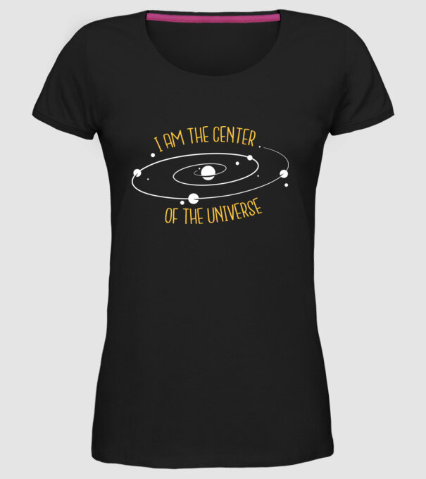 Centrul universului model negru pe tricou