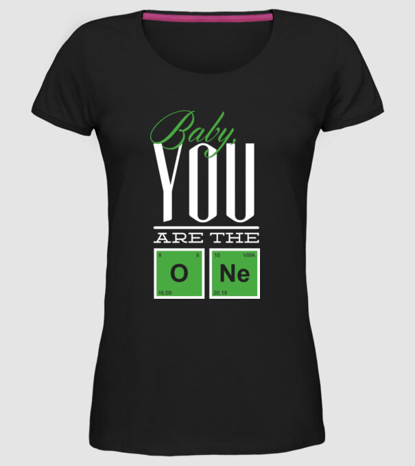 Baby you are the one model negru pe tricou