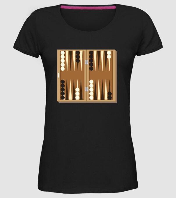 Joc de table model negru pe tricou