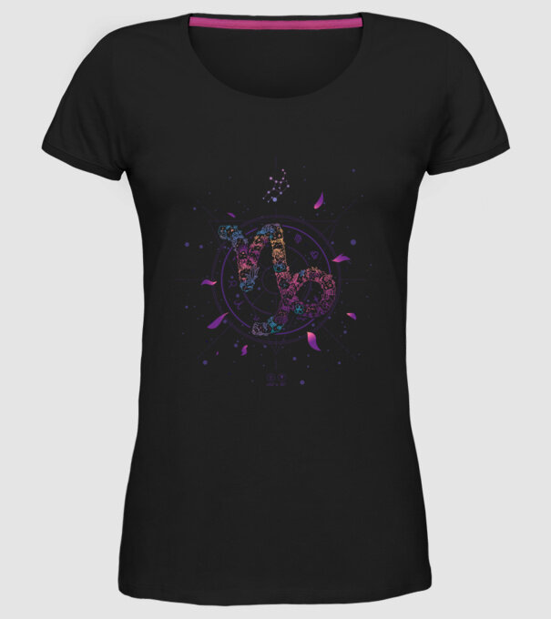 Capricorn Zodiac model negru pe tricou