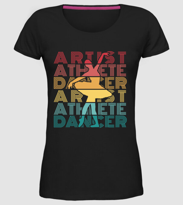 Dansatoare de balet model negru pe tricou