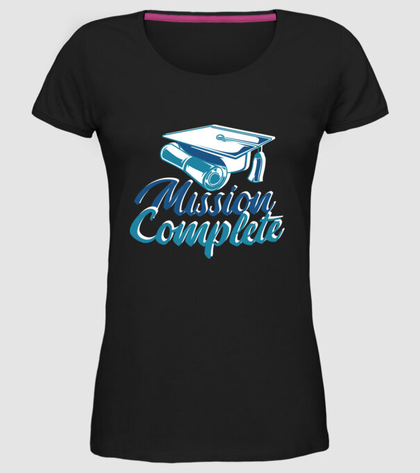 Absolvire cu succes model negru pe tricou