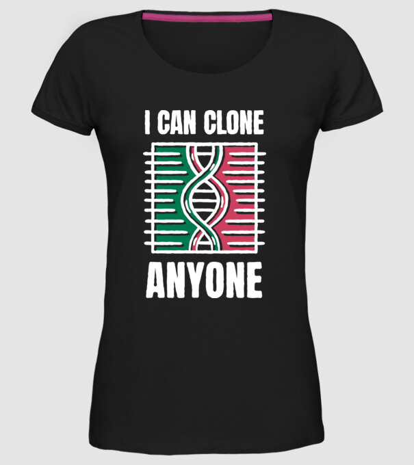 Clonez pe oricine Biolog model negru pe tricou