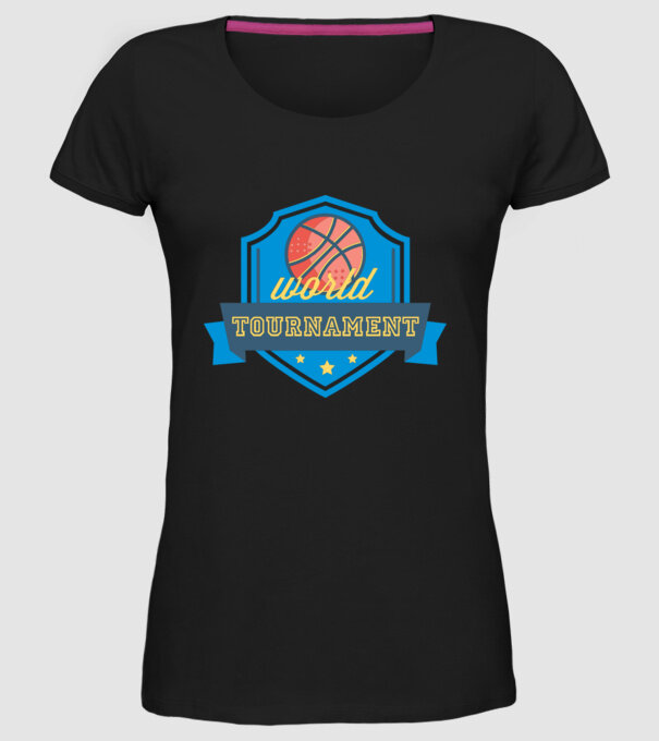 Basketball Tournament model negru pe tricou