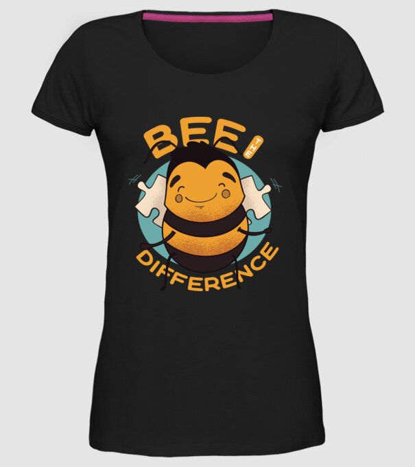 Bee the Difference - Fii tu însuți diferența model negru pe tricou