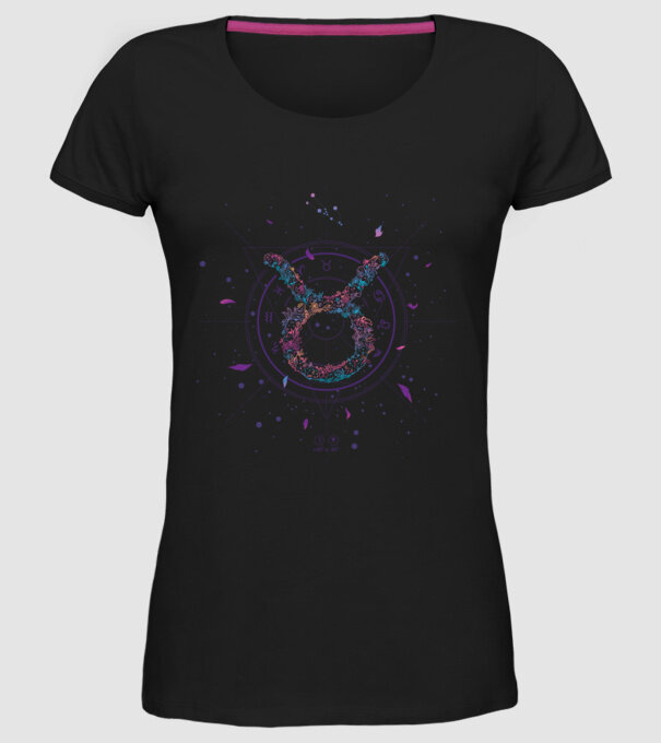 Taurus Zodiac model negru pe tricou