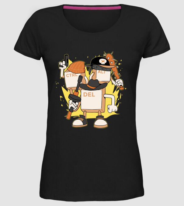 Mafie tastatură model negru pe tricou