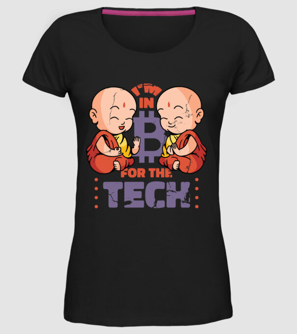 Călugări Buddha Bitcoin model negru pe tricou