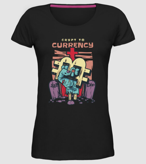 Cimitir Bitcoin model negru pe tricou