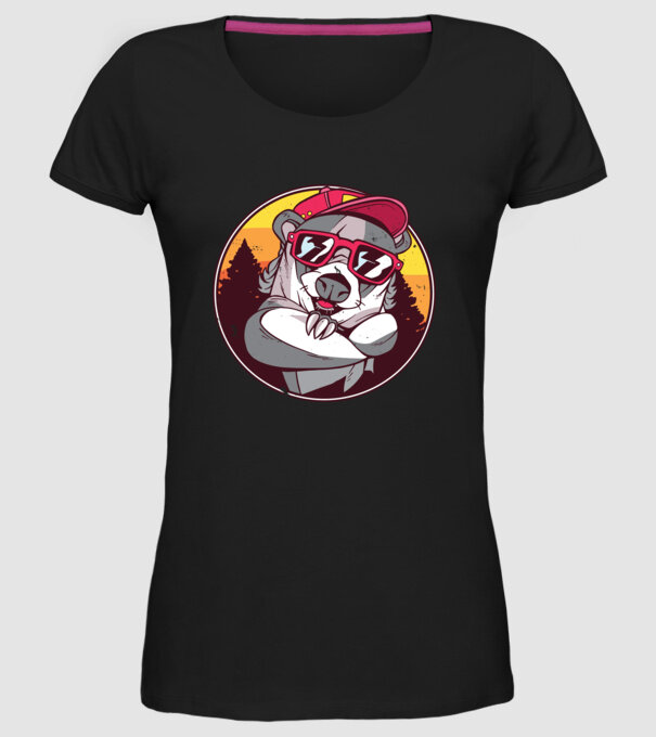 Bursuc model negru pe tricou