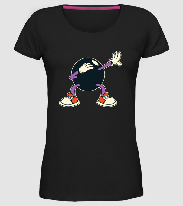 Bowling DAB model negru pe tricou