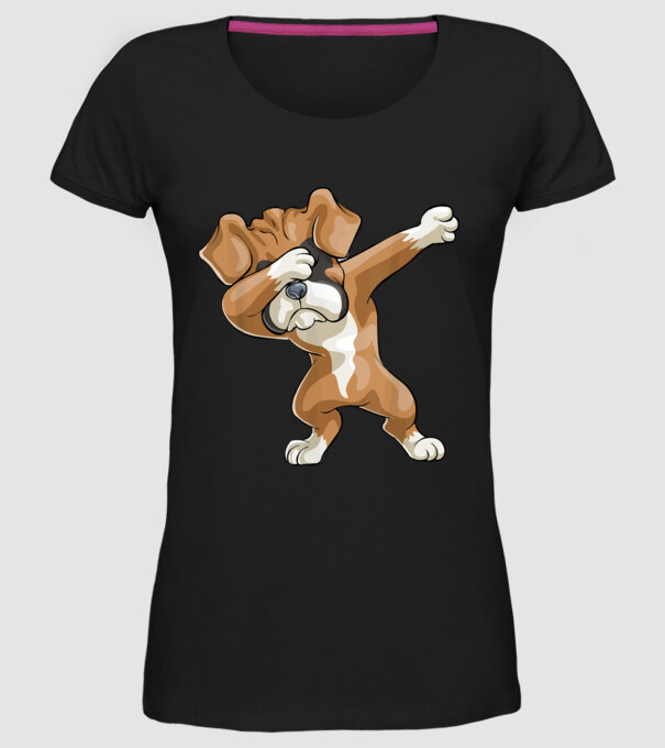 Boxer dab model negru pe tricou