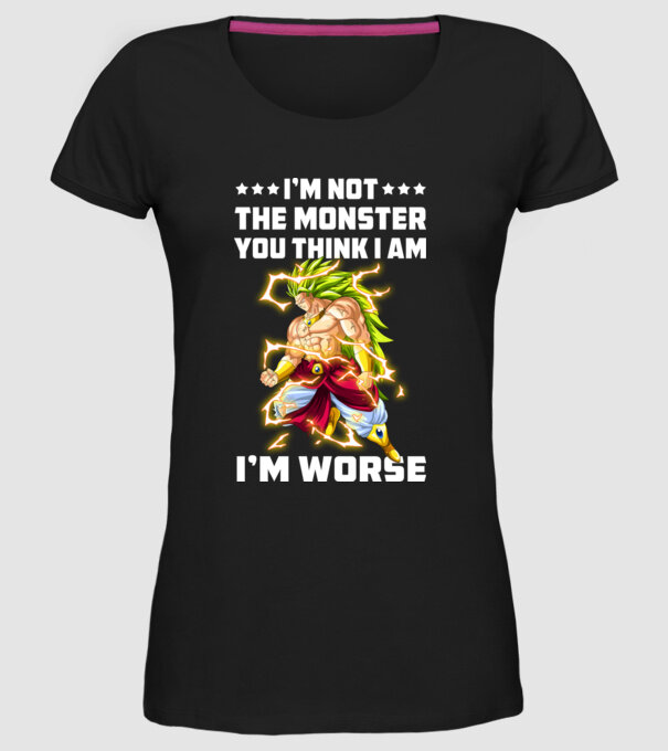 Brolly monster Dragonball model negru pe tricou