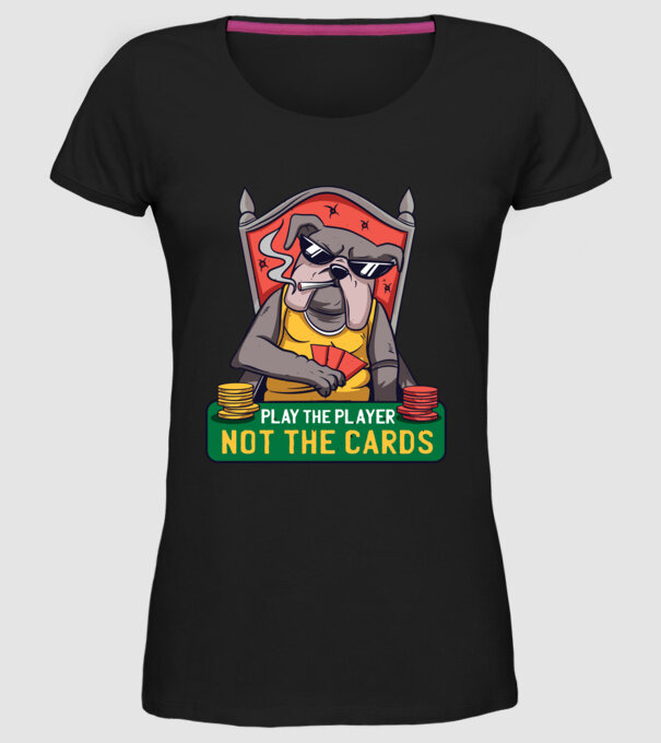 Bulldog Poker model negru pe tricou