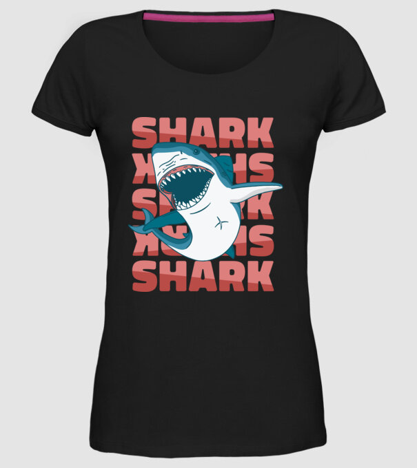 Rechin model negru pe tricou