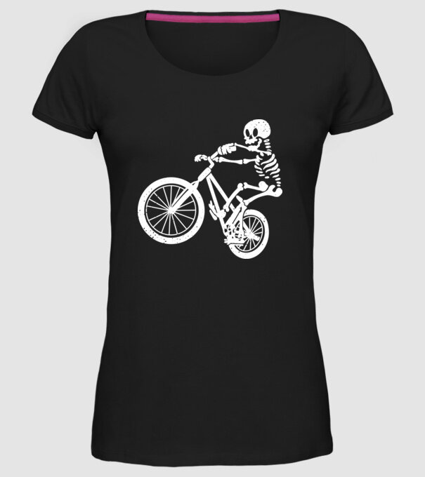 Biciclist schelet model negru pe tricou