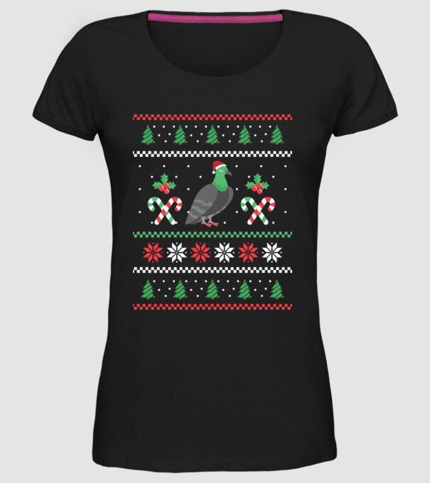 tricou cu Porumbel pulovăr urât model negru pe tricou