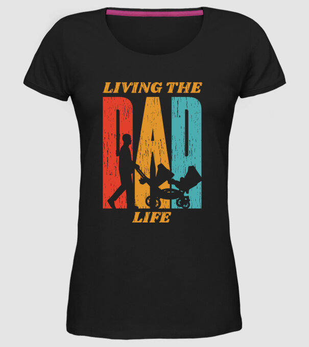 Dad Life pentru tata model negru pe tricou