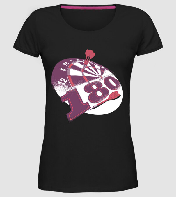 Darts 180 tricou model negru pe tricou