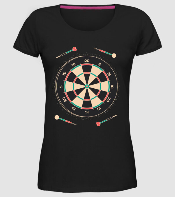 Tablă Darts model negru pe tricou