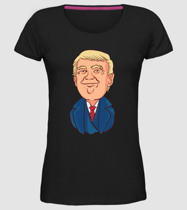 Donald Trump model negru pe tricou