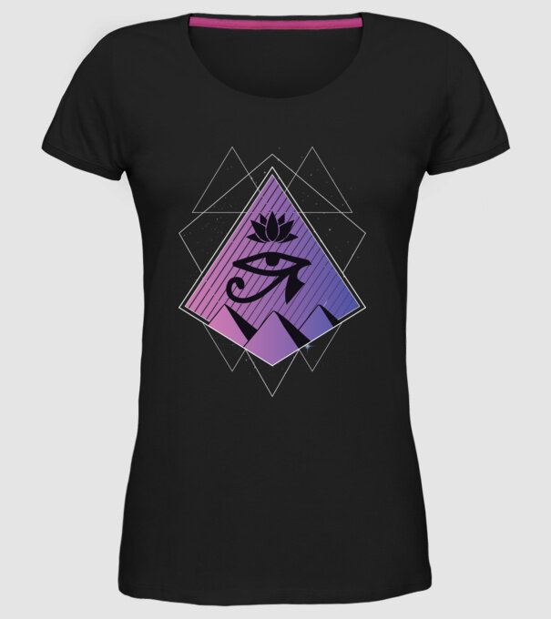 Egipt simbol geometric model negru pe tricou