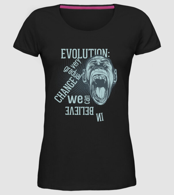 Evolution - Very gradual change model negru pe tricou