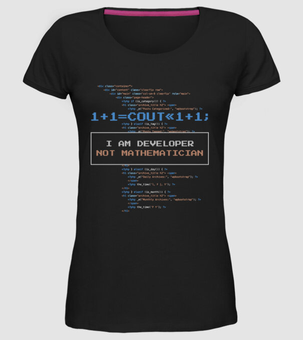 Tricou pentru developeri model negru pe tricou