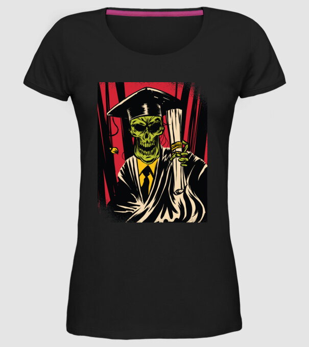 Proaspăt absolvent Absolvire model negru pe tricou