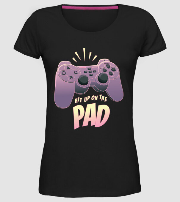 Gamer Controler model negru pe tricou