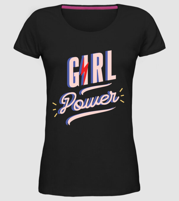 Girl Power de Ziua Femeii model negru pe tricou