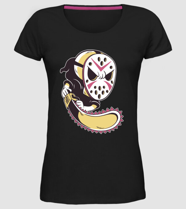 model negru pe tricou