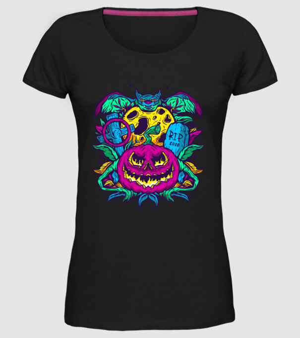 model negru pe tricou