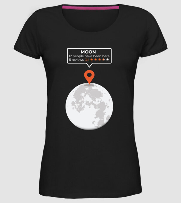 Luna Recenzie model negru pe tricou