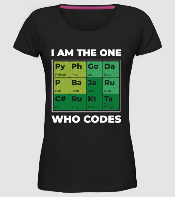 I am the one who codes tricou amuzant programator model negru pe tricou