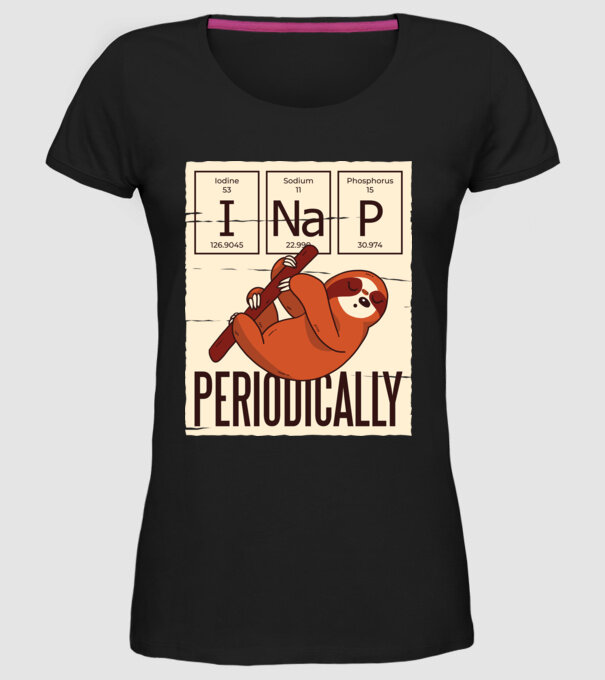 I NaP Periodic tricou leneș model negru pe tricou