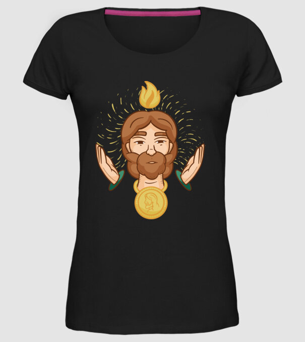 Apostolul Iuda model negru pe tricou