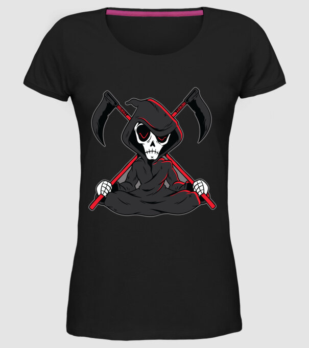 Moartea - Grim Reaper model negru pe tricou