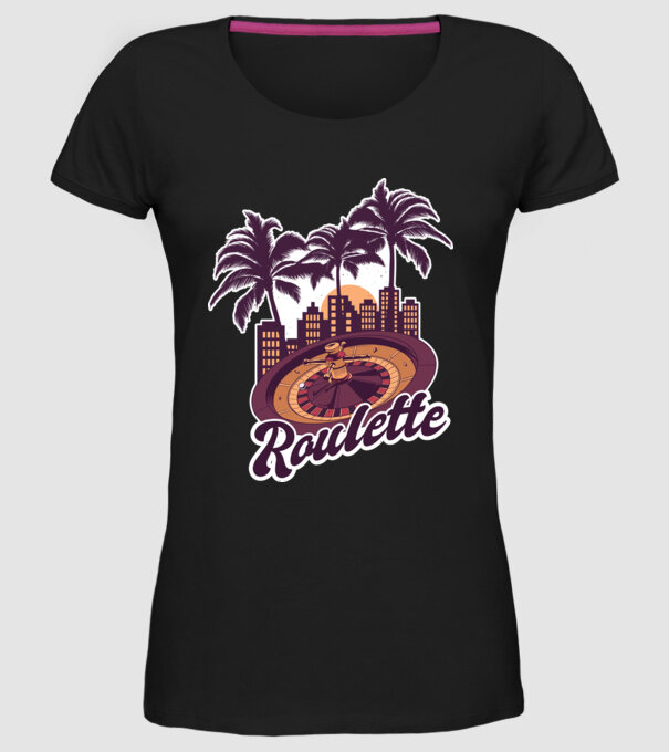 Casino Roulette model negru pe tricou