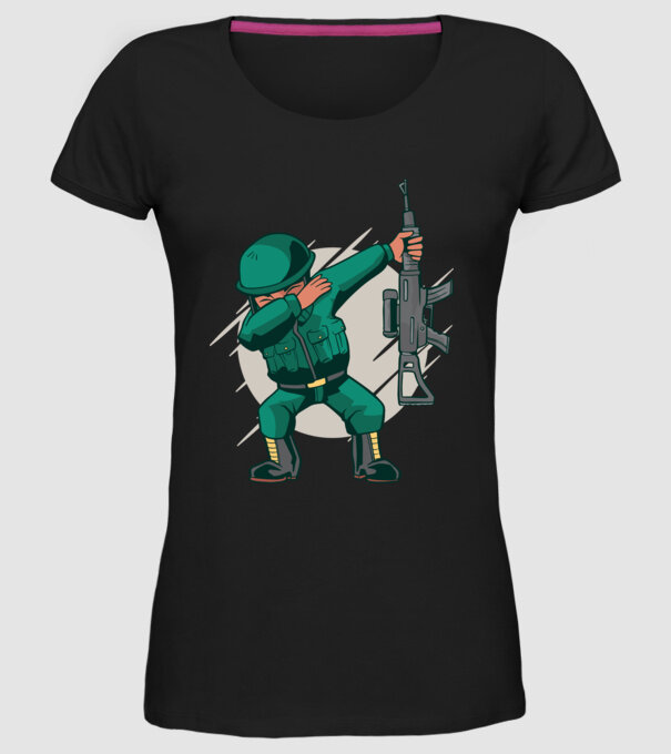 Soldat DAB model negru pe tricou
