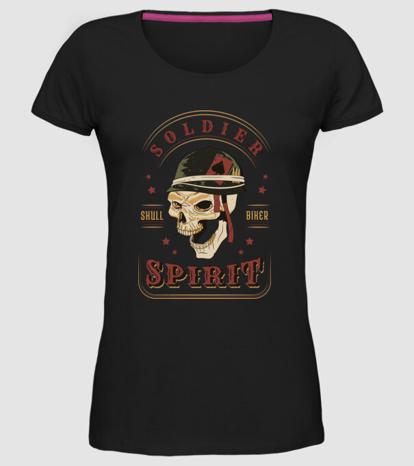 Soldat Craniu model negru pe tricou