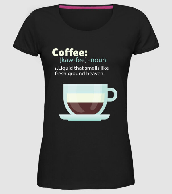 Definiție cafea model negru pe tricou