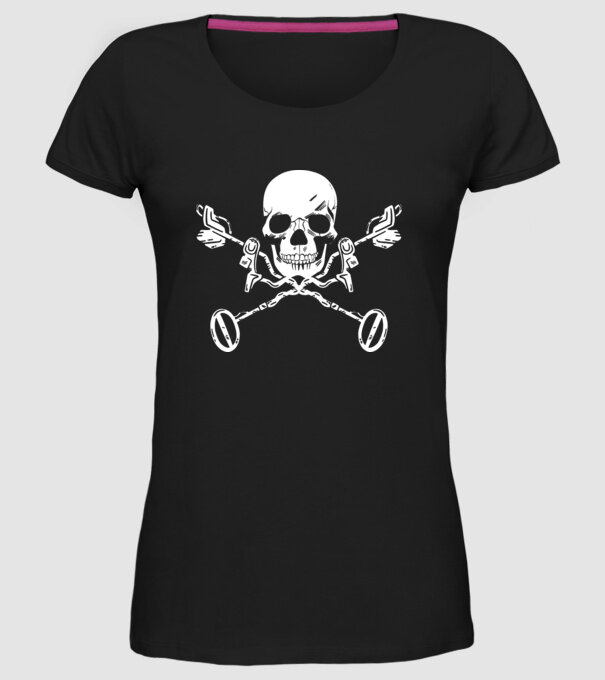Craniu model negru pe tricou
